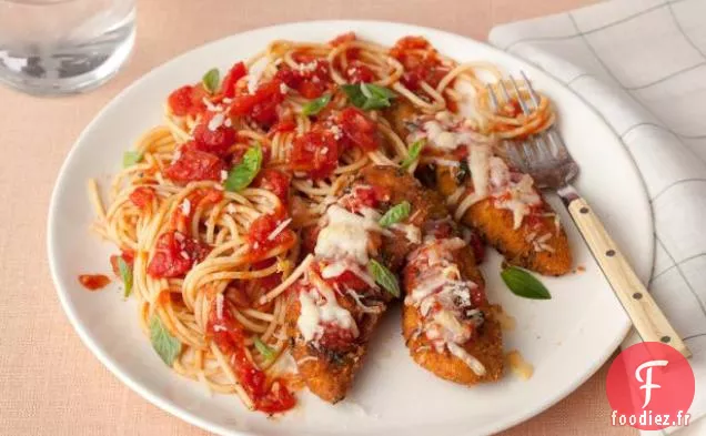 Filets de poulet au parmesan et aux herbes