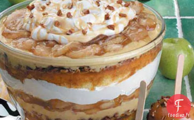 Trifle colossal aux pommes et au caramel