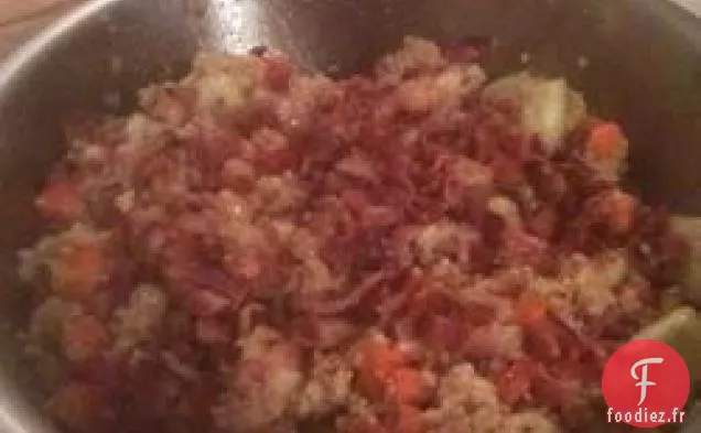 Salade de couscous au curry et au bacon