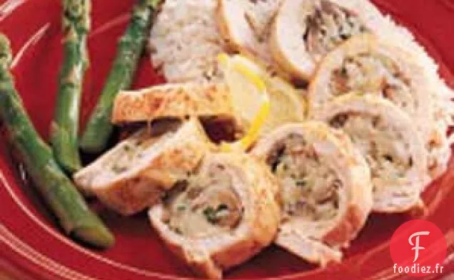 Poitrines de poulet farcies au crabe