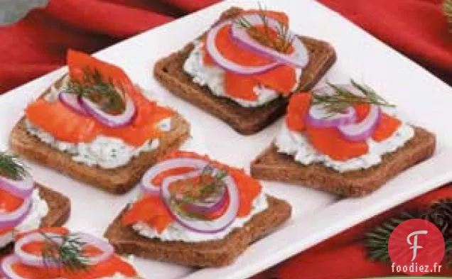 Canapés au saumon fumé