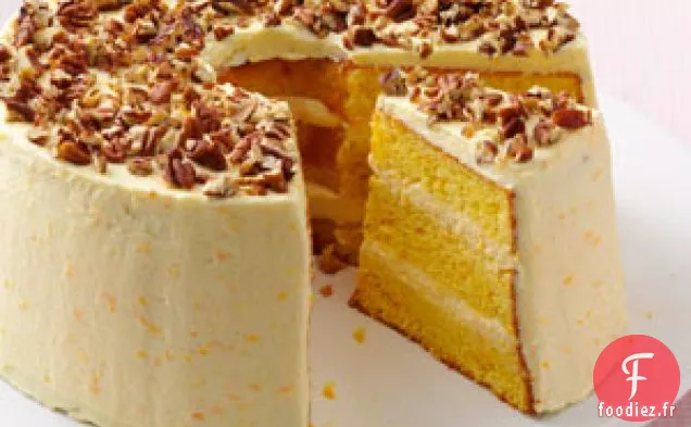 Gâteau éponge à l'orange en couches