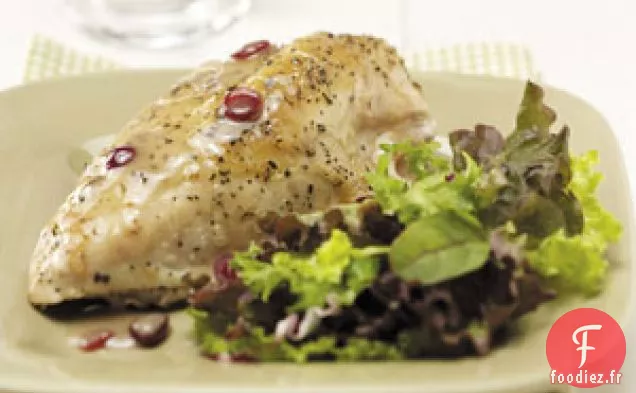 Poulet à l'ail et aux canneberges