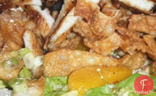 Salade de poulet wonton grillé