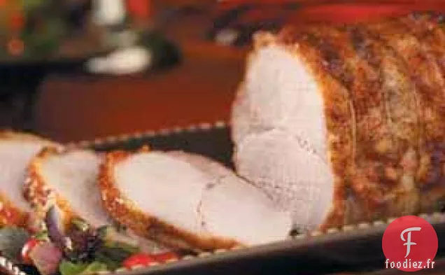 Rôti de porc glacé aux canneberges