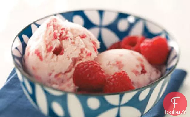 Glace à la framboise relookée