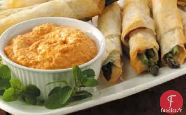 Rouleaux de pâte phyllo au prosciutto