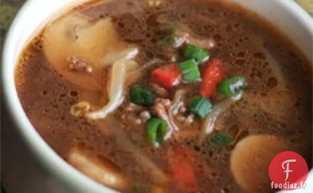Soupe de burger asiatique