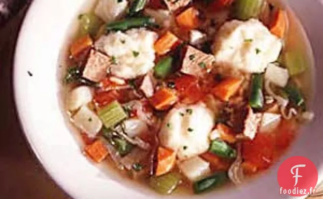 Soupe de légumes aux boulettes