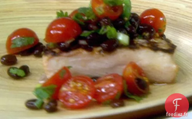 Mahi-Mahi grillé avec salsa aux haricots noirs