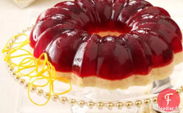 Salade de gélatine aux canneberges et au lait de poule