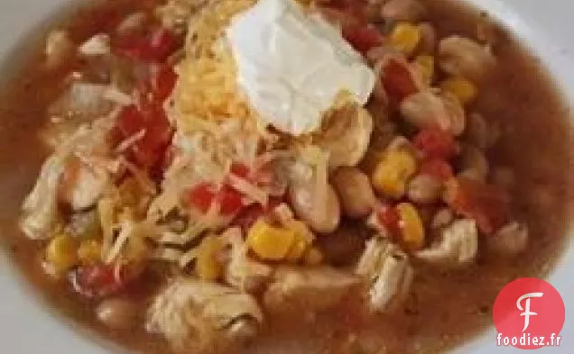 Chili au poulet et aux haricots blancs
