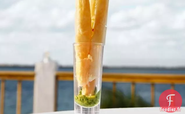 Pailles de fromage au pesto