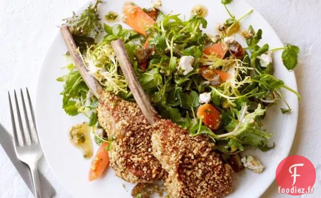Côtelettes d'agneau en croûte de noisettes