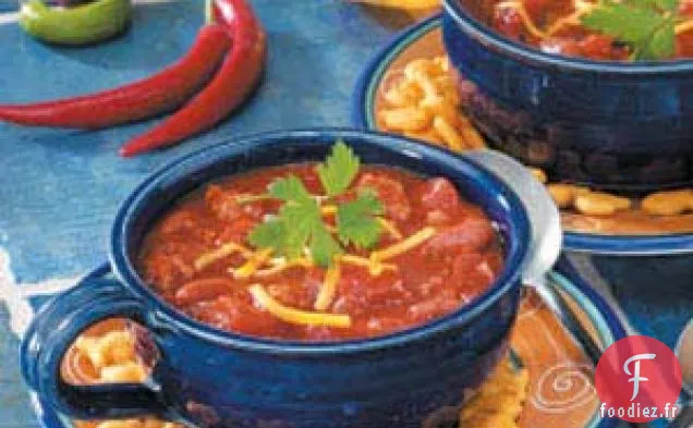 Chili épicé à la dinde hachée