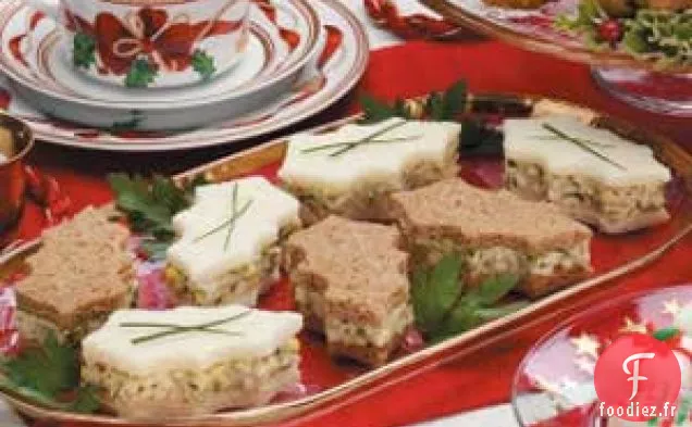 Sandwichs au thé aux œufs et au cresson
