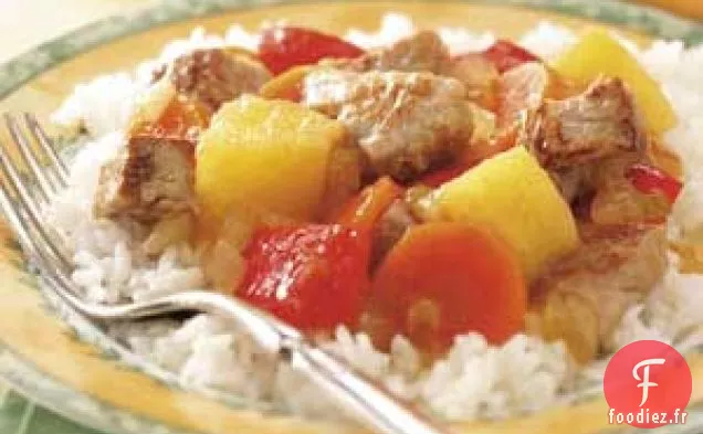 Sauté de porc et d'ananas