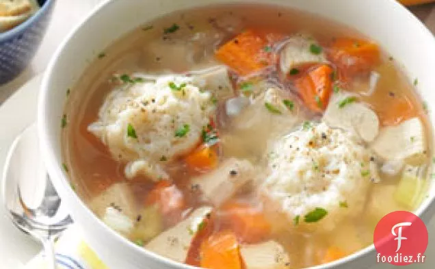 Soupe saine aux boulettes de poulet