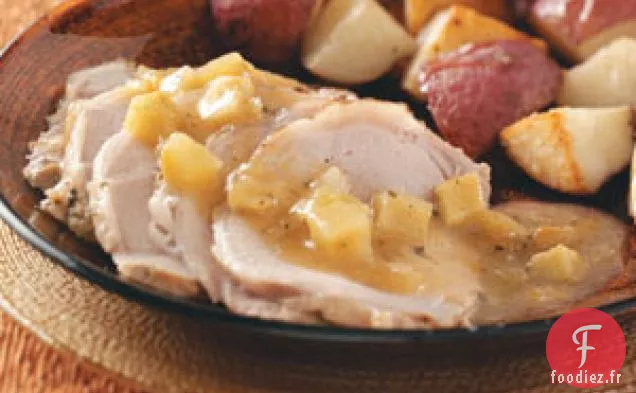 Rôti de porc aux pommes