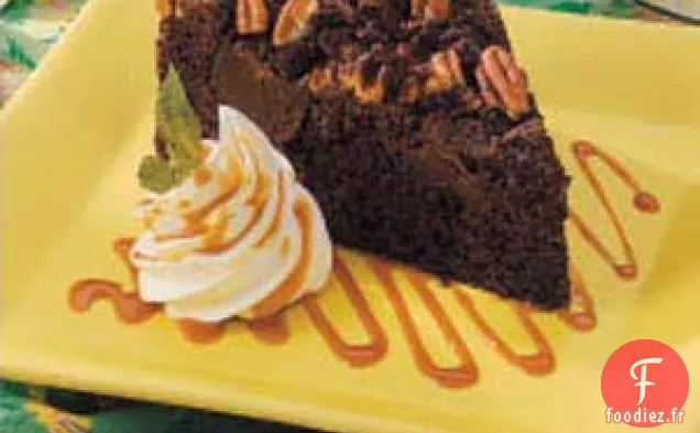 Tarte au fudge et aux noix