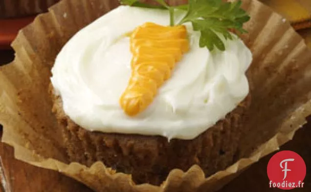 Cupcakes garnis de carottes