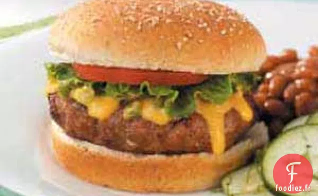 Burgers de dinde avec sauce au fromage jalapeño