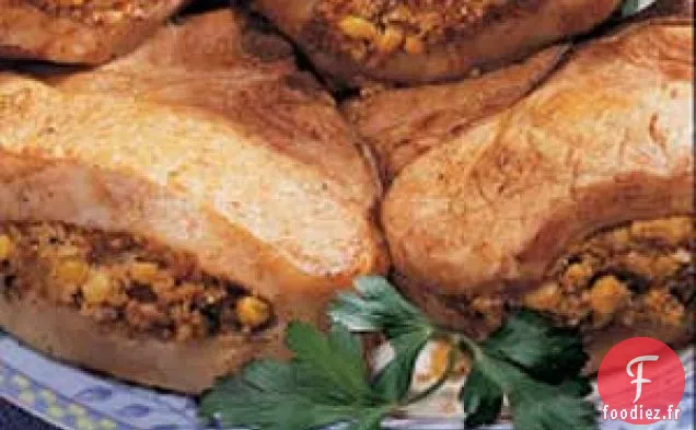 Côtelettes de papillon farcies au maïs