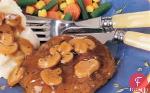 Steak Salisbury aux champignons
