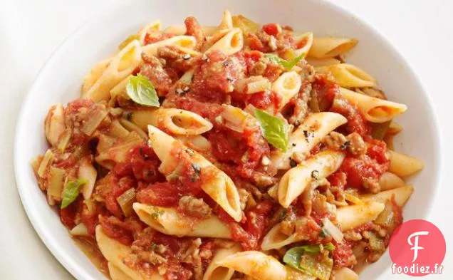 Penne au ragoût de dinde