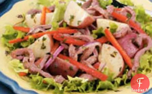 Salade de pommes de terre au rôti de bœuf