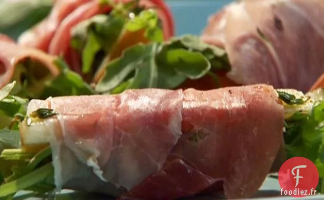 Prosciutto aux poires et à la roquette