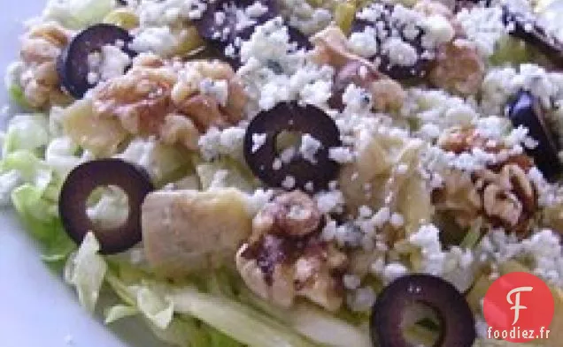 Salade d'artichauts au fromage bleu et aux noix