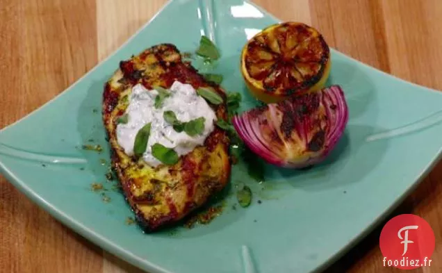 Poulet extraordinaire grillé avec tzatziki grec