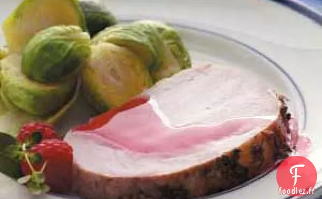 Rôti de porc aux framboises