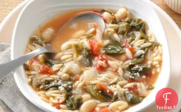 Soupe de haricots blancs à la scarole