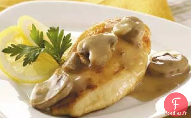 Poulet aux champignons et au citron
