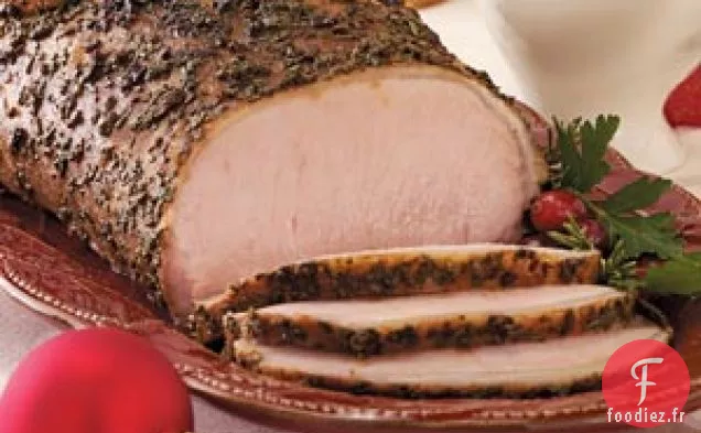 Rôti de longe de porc savoureux