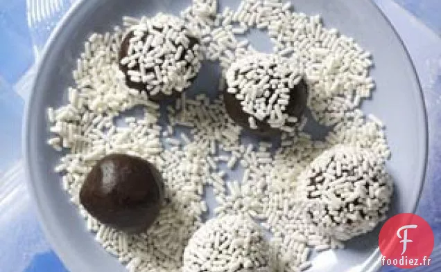 Boules croustillantes au chocolat et à la menthe