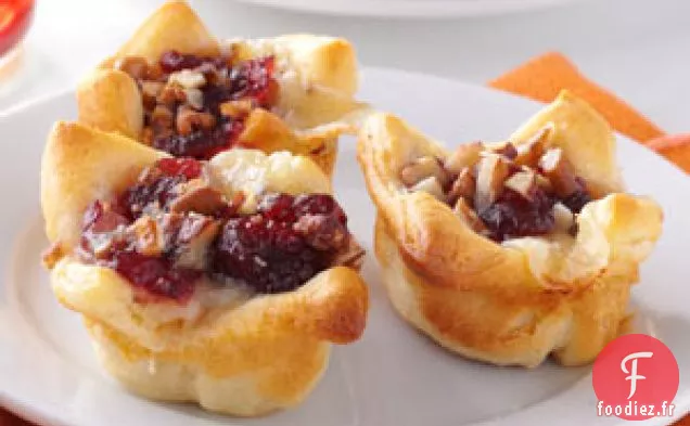 Tartelettes aux canneberges et au brie