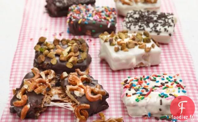 S'mores au beurre de cacahuète enrobés de chocolat