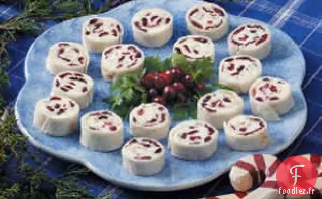 Roulés de canneberges et de feta