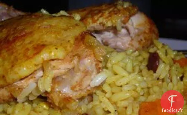 Poulet et riz Bombay