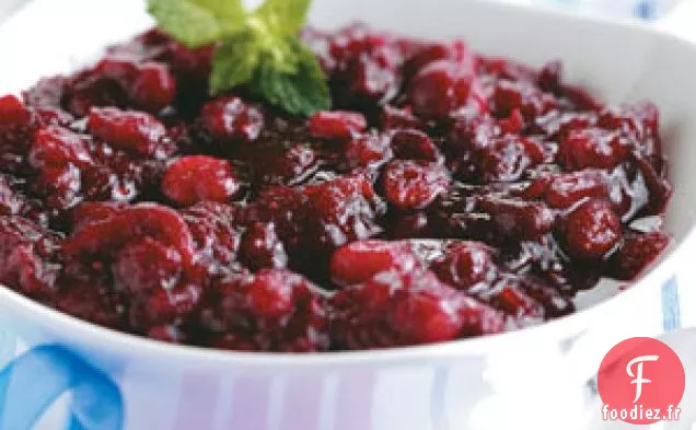 Sauce aux canneberges triple