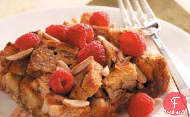 Pain perdu à la framboise et à la cannelle