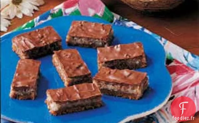 Barres chocolat-noix de coco
