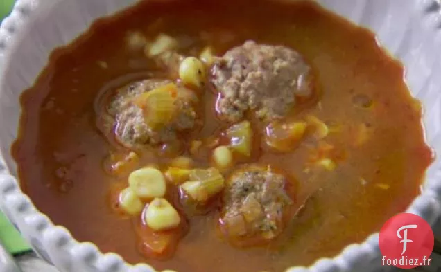 Soupe aux boulettes de viande d'agneau (Sopa de Albondigas)