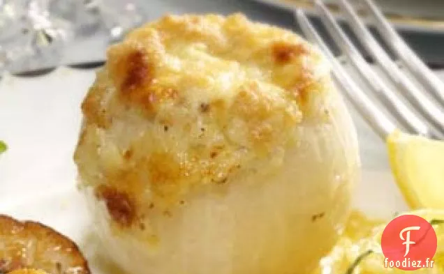 Oignons farcis aux trois fromages