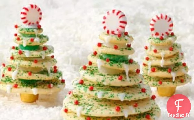 Biscuits de sapin de Noël empilés