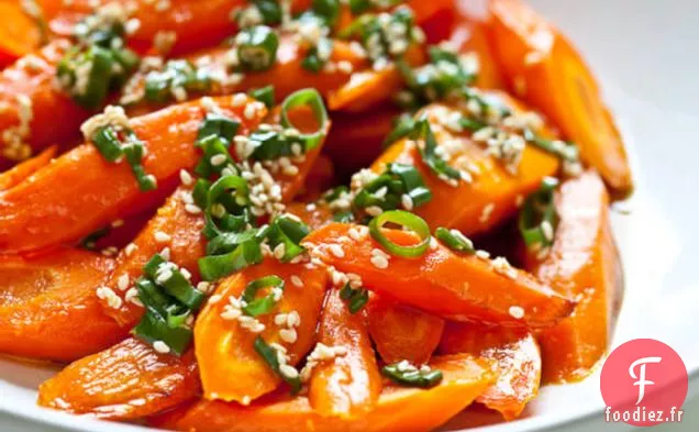 Carottes Rôties À La Vinaigrette Ponzu Au Sésame