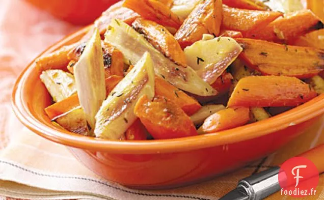 Panais et Carottes Rôtis au Four